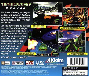 Impact Racing (US) box cover back